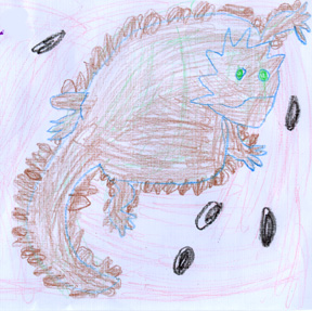 This is a drawing of the horned lizard.