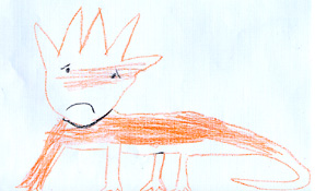 This is a drawing of the horned lizard