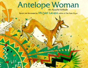 The book jacket shows a running antelope.