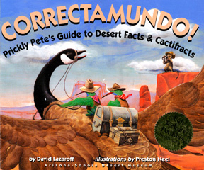 This book jacket shows some of the desert animals that are explored in the book.