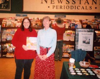 A photo of Susan Lowell and myself at a book signing in Borders Bookstore