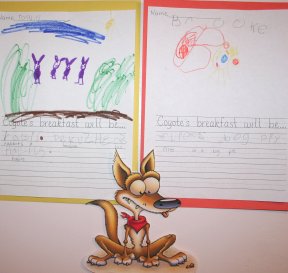 Students' artwork and writing