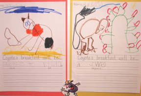 Students' artwork and writing