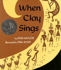The book jacket shows a pottery design of birds, people, and kokopelli.