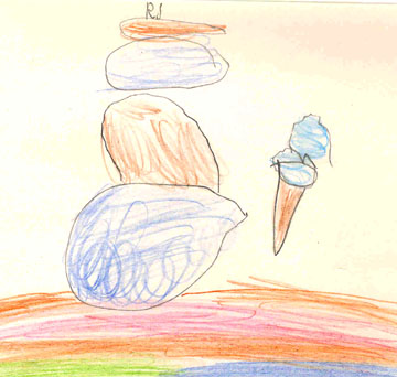 The drwing shows ice cream.