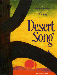 The book jacket shows a beautiful scene of the desert.