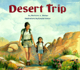 The book jacket shows a mother and daughter hiking in the desert.