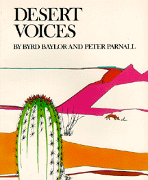 The book jacket shows barrel and ocotillo cacti with a coyote and mountains in the distance.