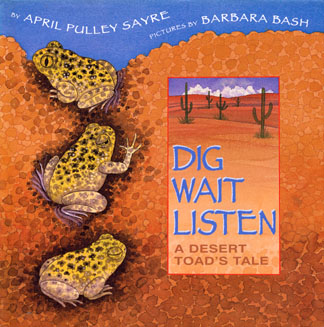 This book jacket demonstrates how a spaefoot toad digs out of her burrow.