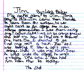 This is Lara's story about her rock named "Jim."