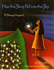 The book jacket shows a blanket of stars and a woman holding a star.