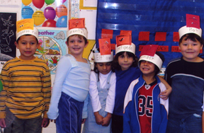 Photo of kids wearing headbands