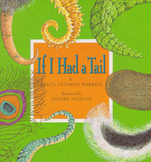 The book jacket shows seven animal tails