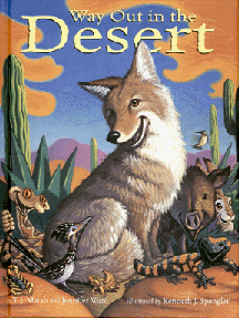 The book jacket shows a coyote, roadrunner, javelina, and other Sonoran Desert animals.